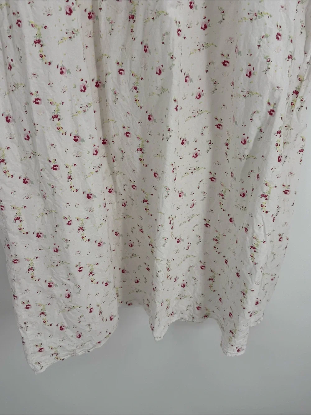 The 1 For U Cotton Poplin Nightgown Size XL Cottagecore Dainty Floral Lace